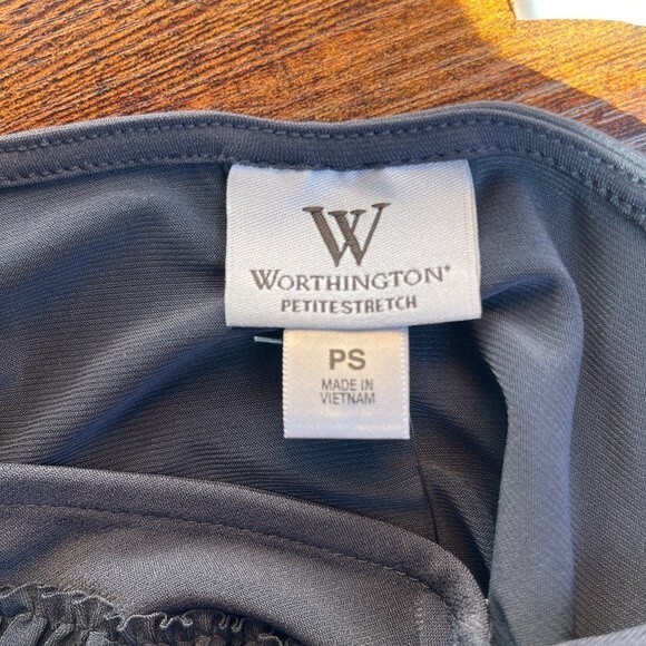 Worthington Sleeveless Black Ruffles Ruched Top - Picture 4 of 6